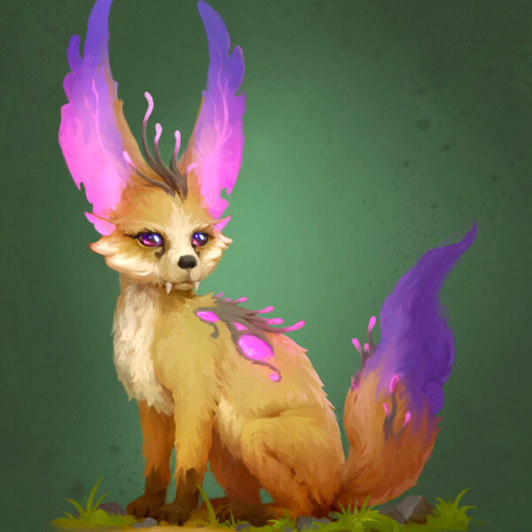 Lis różowouchy (print)