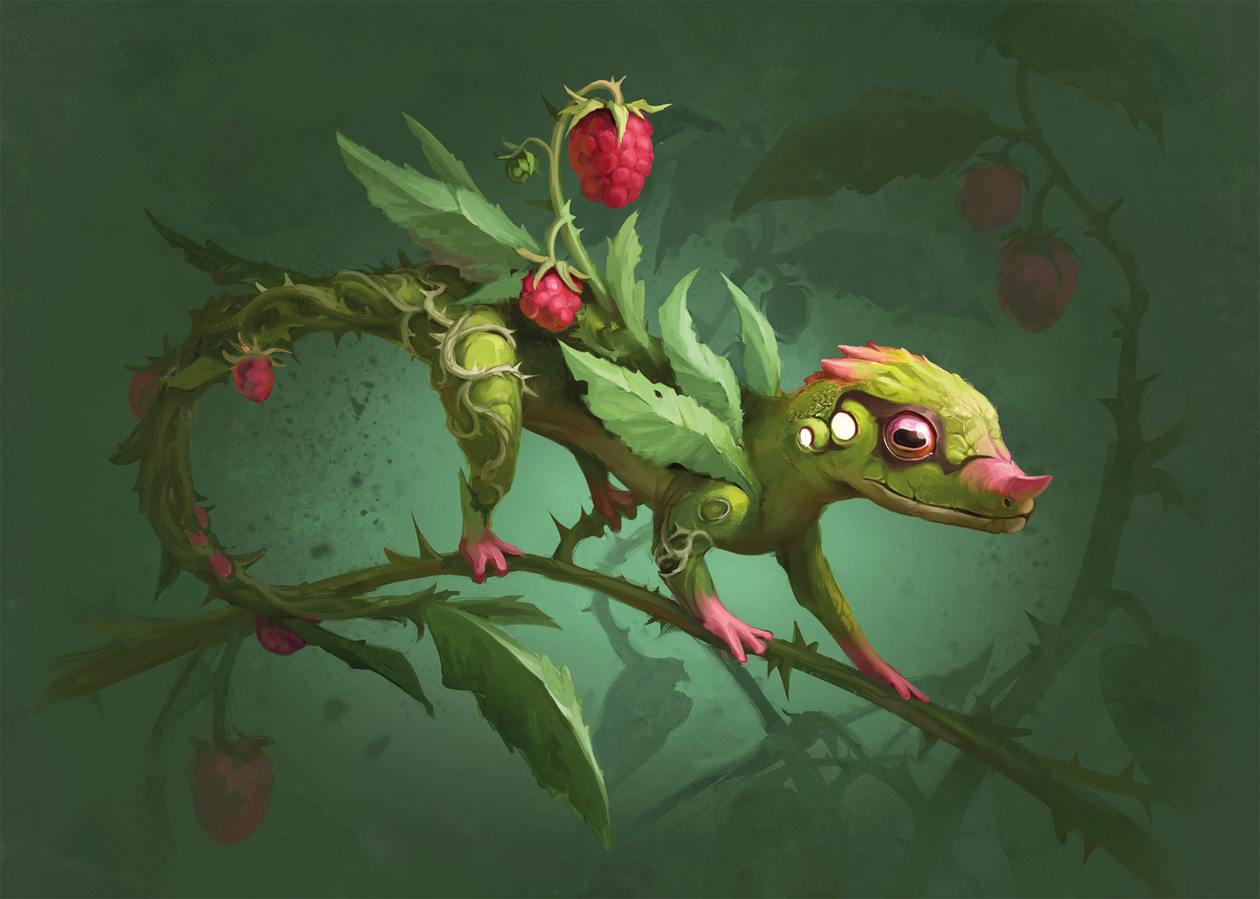 Wspinka malinowa (print)